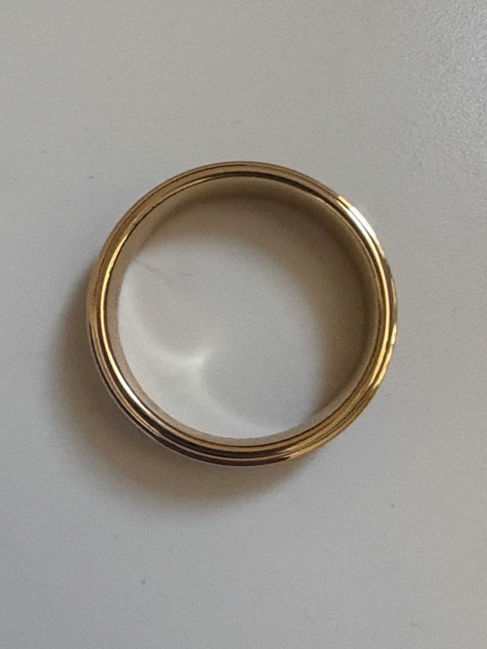 NWT [Triton] 6mm Tungsten Carbide Step Edge Comfort Wedding Band in Gold Mens 11 - Picture 8 of 14